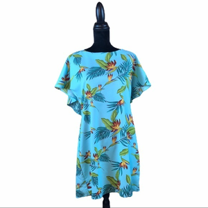 Women’s C Floral Print Short Sleeve Batwing‎ Dress